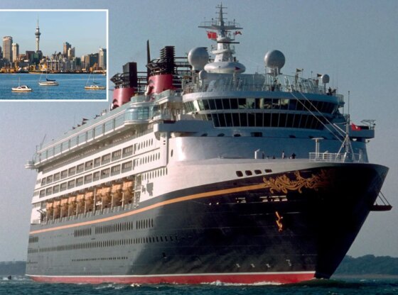 An image collage containing 1 images, Image 1 shows AJAXNETPHOTO. JULY 1999. SOUTHAMPTON, ENGLAND. - WONDER SHIP - THE NEW CRUISE LINER DISNEY WONDER OUTWARD BOUND FROM SOUTHAMPTON. ?PHOTO:JONATHAN EASTLAND/AJAX. ?REF:0055_58