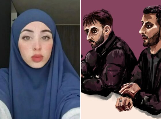 An image collage containing 2 images, Image 1 shows NINTCHDBPICT001041672942, Image 2 shows Court Drawing: Brothers and Father Suspected of Murdering Ryan Al Najjar From Joure - 27 Nov 2025