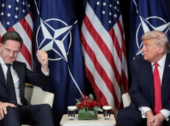 Donald Trump holds a bilateral meeting with NATO Secretary General Mark Rutte at the World Economic Forum (WEF) in Davos.